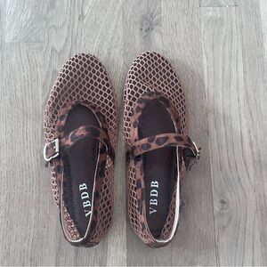 NWOT Leopard Mesh Ballet Flats | Size 7